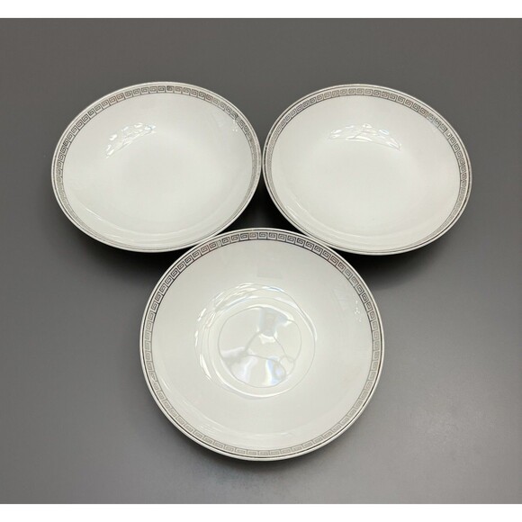 Noritake China Silver Key #5941  Berry Bowls Set Of 3 Fruit/Dessert/Ice Cream - Picture 1 of 9